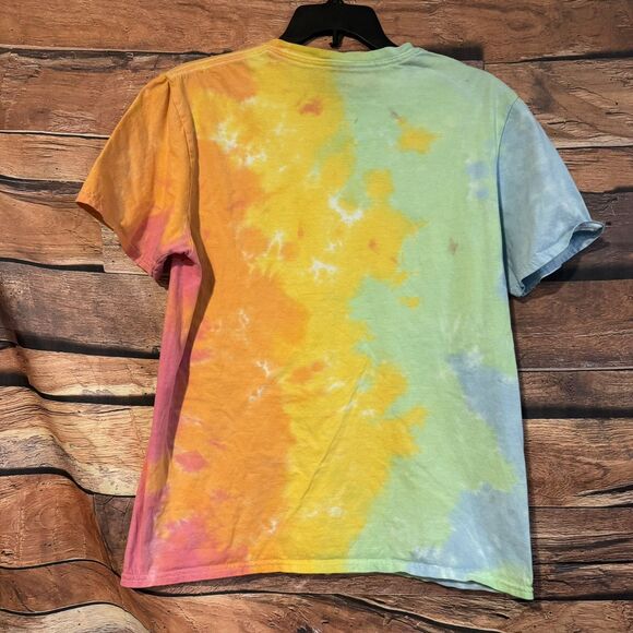 Revive M Tie Dye T-Shirt Short Sleeve Pastel Colorful Heart Beat Logo Skate - Picture 3 of 7